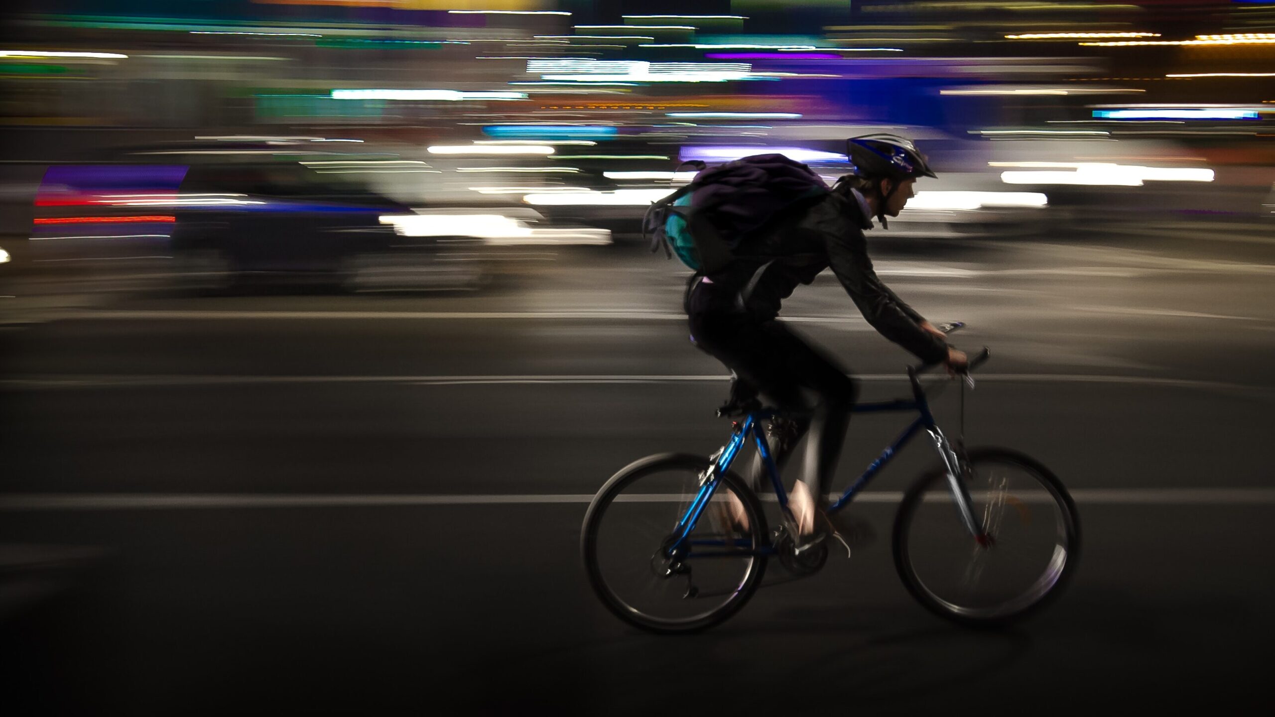 Bicycling at night
